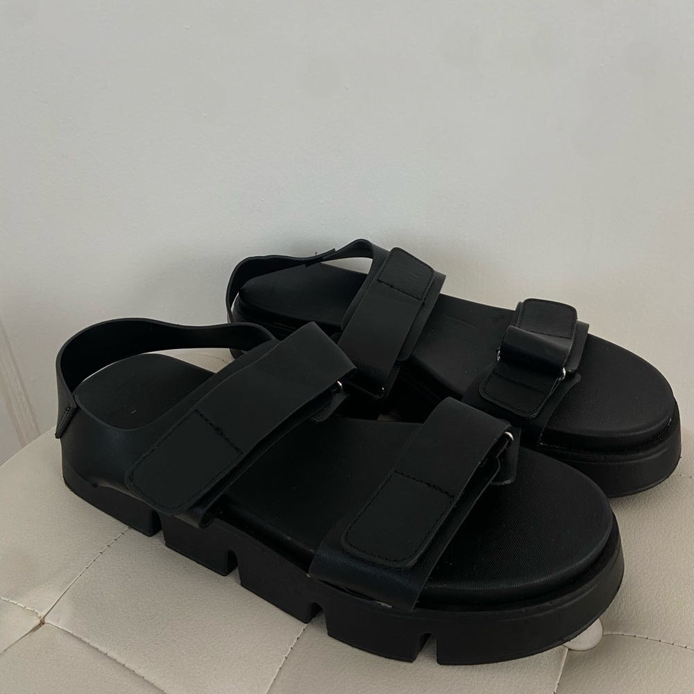 Black Chunky Sandals